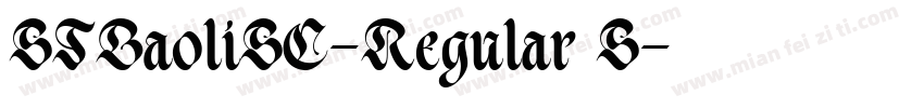 STBaoliSC-Regular S字体转换
